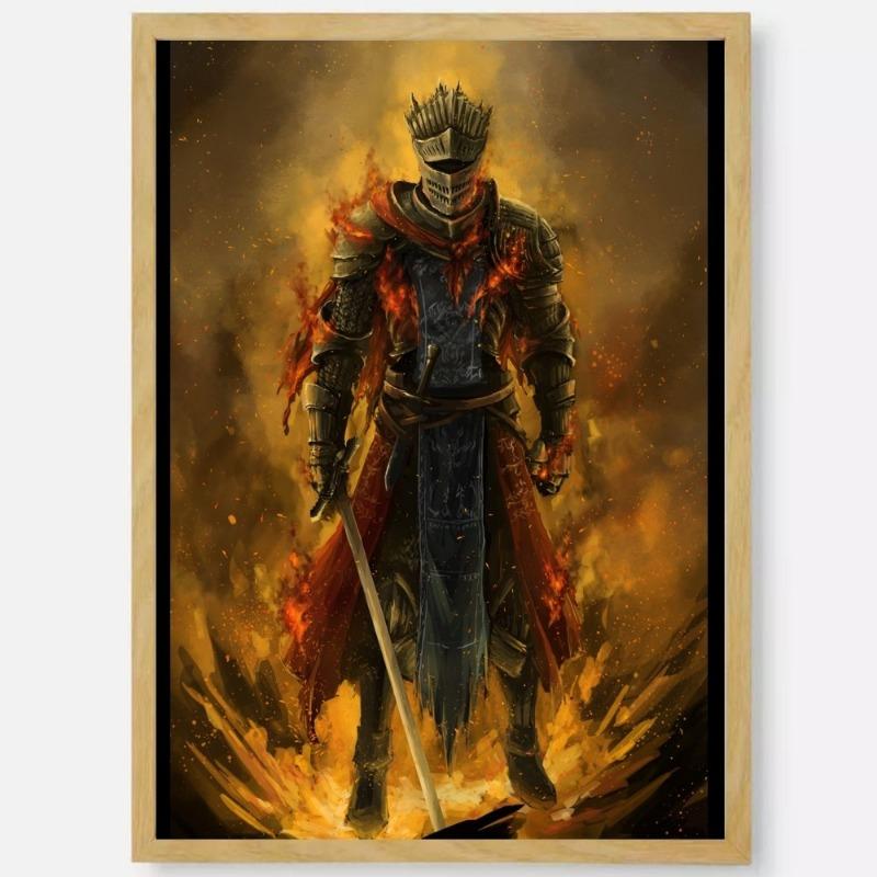 Gra D-Dark Souls 3 2 Plakat Sztuka HD samoprzylepny wodoodporny dom salon sypialnia bar estetyczna dekoracja