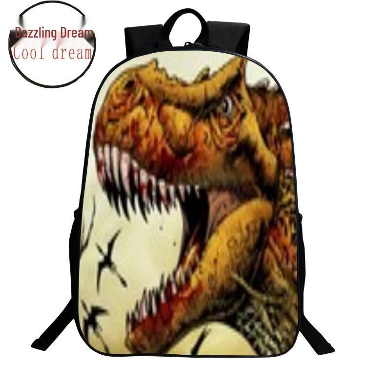 2021 Dinosaur Print Backpack for Boys - Primary School Children's Backpack