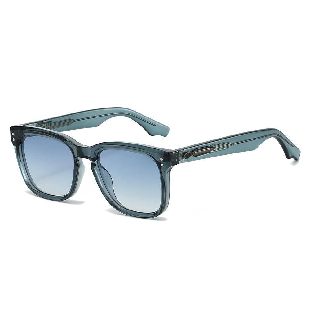 Quality Retro Rivets Square Sunglasses Men Metal Core Simple Design Decorative Glasses Women UV400 Unisex Luxury Sunglasses Men
