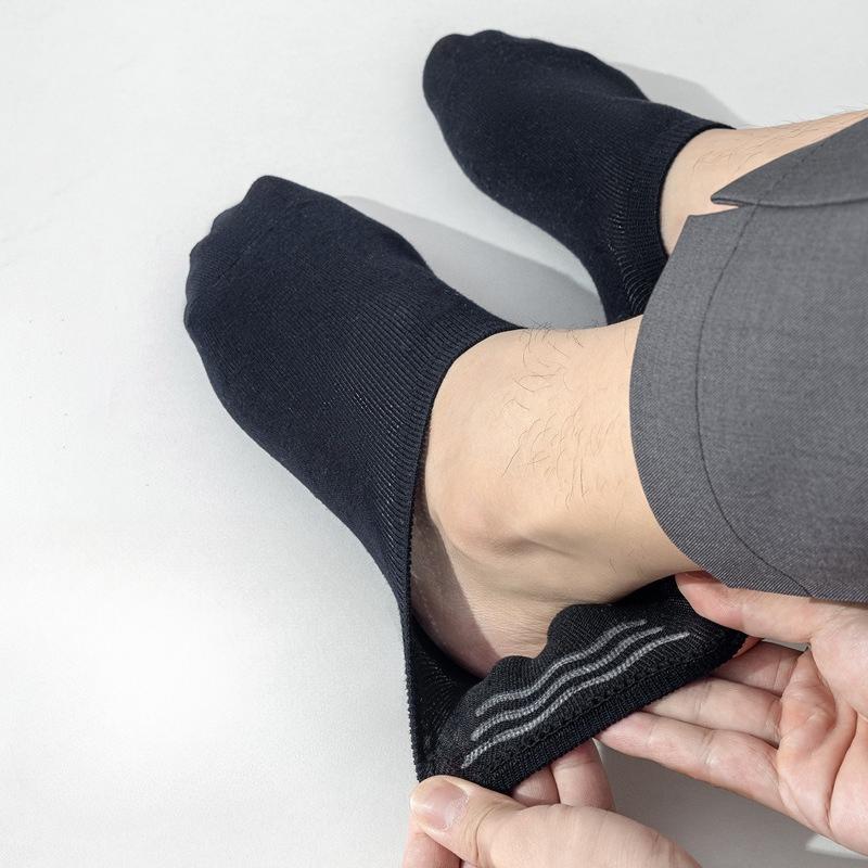 Bootssocken, Herren Baumwollsocken, Schweißabsorbierend, Deodorierend Kurze Socken, Antibakteriell, Atmungsaktiv, Unsichtbare Socken, Vielseitige Socken