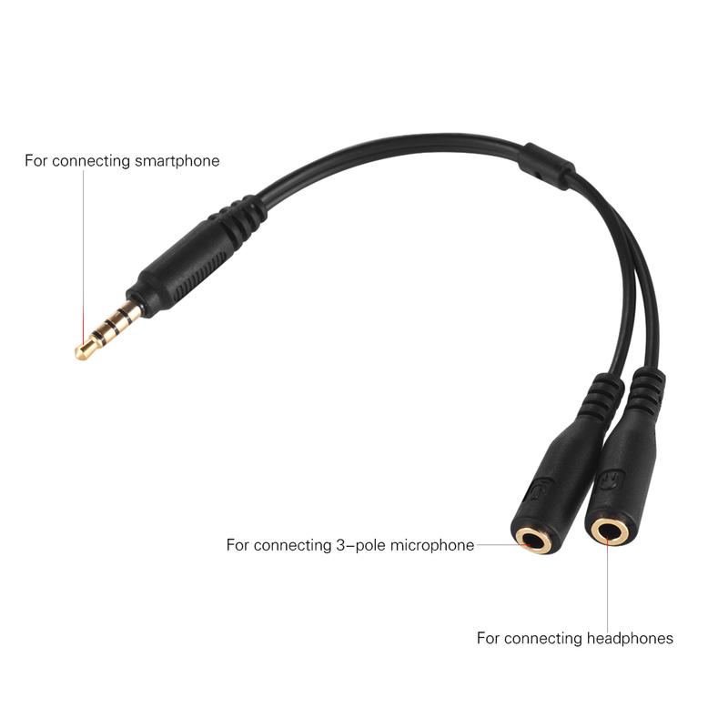 

3.5mm Microphone Adapter Cable Audio Stereo Mic Converter Cord