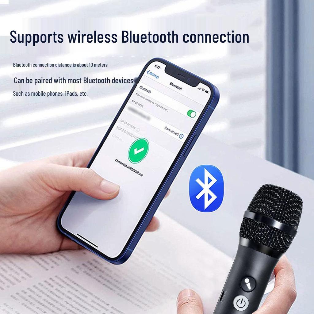 Wireless Noise Reduction Microphone for Home Karaoke and Live Streaming