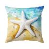 1/4pcs Watercolor Beach Illustration Cushions Pillowcase Polyester Cushion Cover Throw Pillow Pillowcover Home Car Sofa Decor