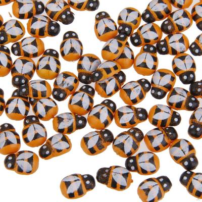 100x Holz Bienen Flatback Verzierungen Basteln DIY