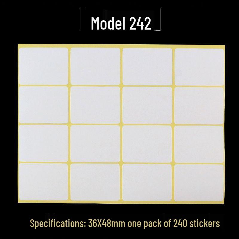 A5 Adhesive Matte White Label Stickers - Printable, Writable, Removable Name Tags