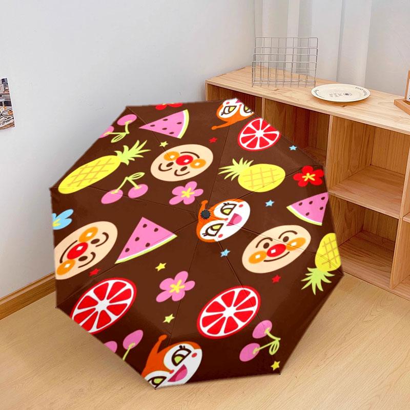Anpanman Theme Folding Umbrella Waterproof Windproof Umbrella Kids Cartoon Umbrella for Outdoor Daily Use