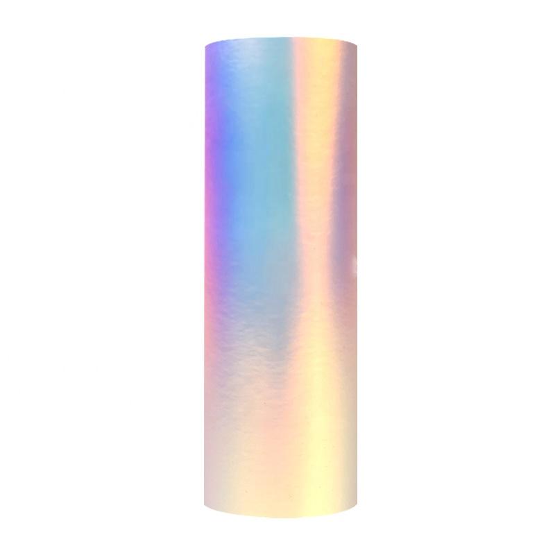12-Inch X 164-Foot Matte Rainbow PVC Self-Adhesive Vinyl Roll Holographic Permanent Decorative Stickers Cutters for Decor