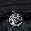 New Nordic Style Round Hollow Tree of Life Necklace Fashion Accessories for Men and Women