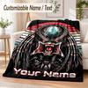Predator Custom Name Flannel Throw Blanket Soft Warm for Sofa Bed Indoor Home Use