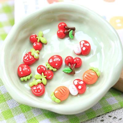 Strawberry Cherry Fruit Resin DIY Kit for Phone Cases & Hairpins
