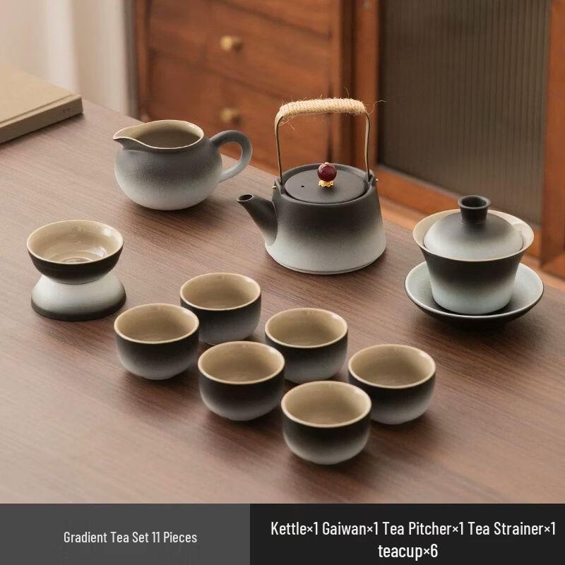 Anmu Coarse Pottery Style Kung Fu Tea Set