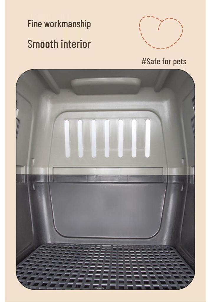 Durable Pet Airline Crate: Washable, Dirt-Resistant Cat & Dog Carrier for Outdoor Travel