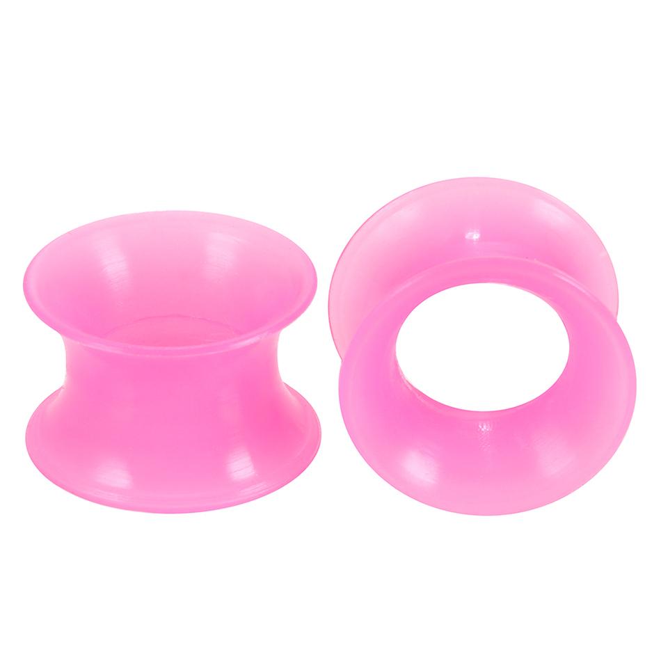 2 Stück Silikon Ohrstöpsel und Tunnel Ohrpiercings Ohrstecker Verschraubter Ohrdehner Ohr-Expander Körperschmuck Piercings