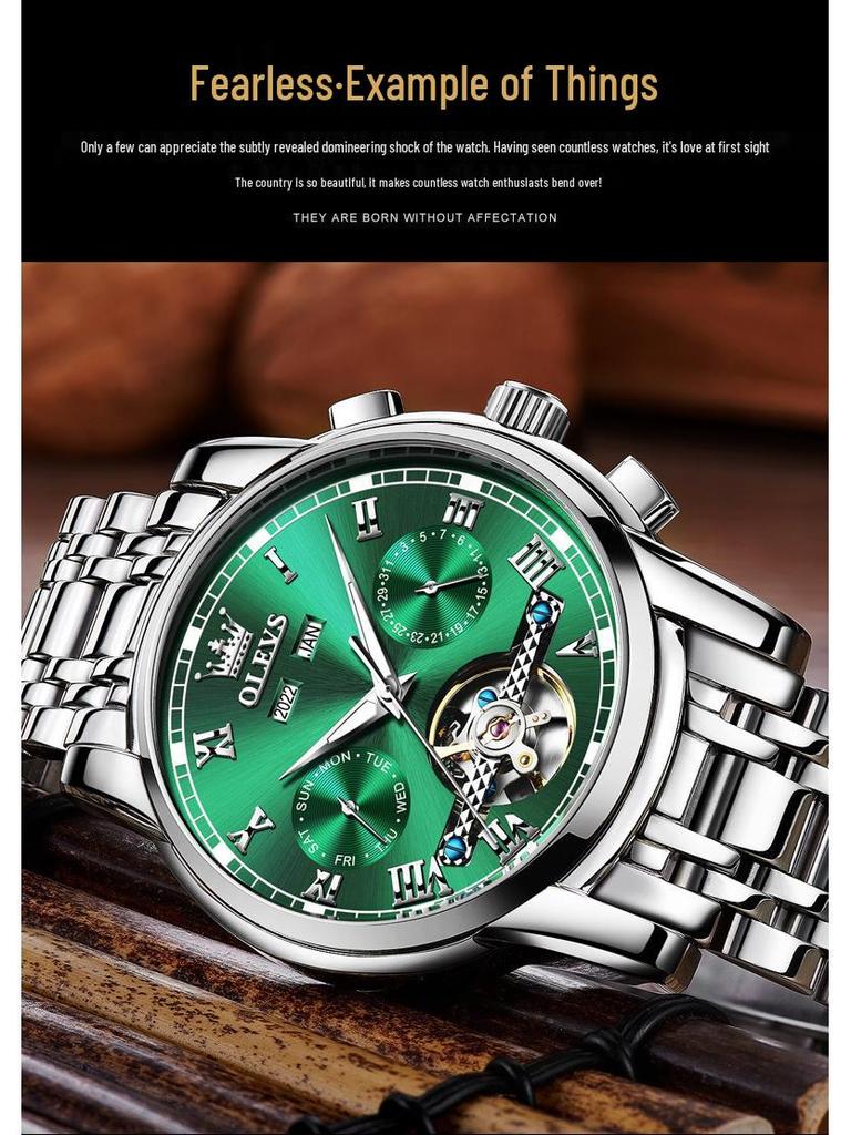 Oris Herren Multifunktions Automatische Mechanische Wasserdichte Skelettuhr