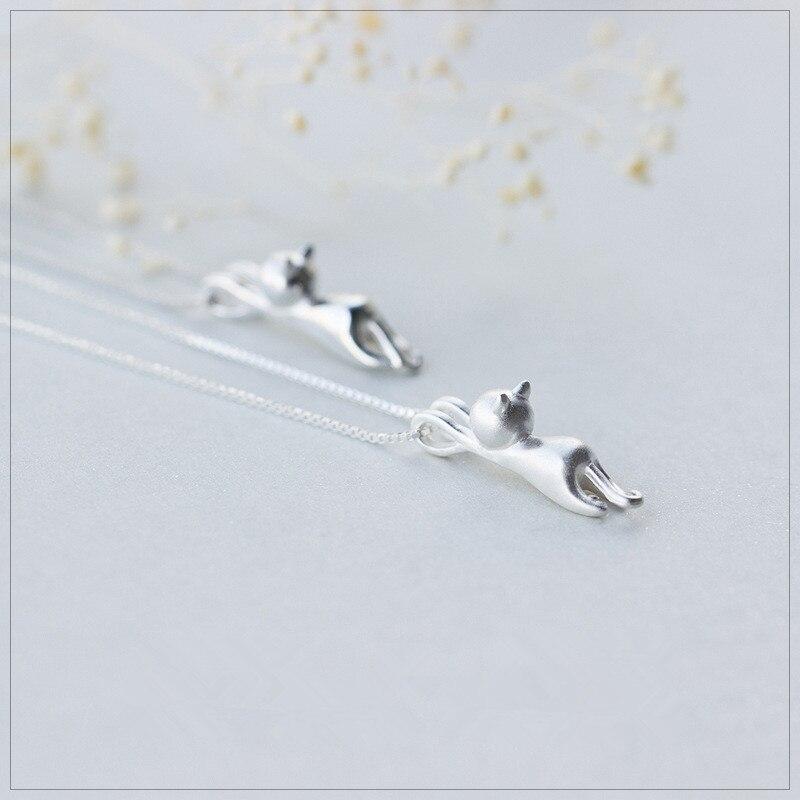 Sterling Color Choker Cat Charm Pendent Necklaces Clavicle Chain Short Pendant Necklace Fine Women Jewelry Brithday Present GiftTrendy