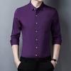 Spring and Autumn Men's Long-sleeved Shirt Youth Casual Solid Color Shirt Men's One Piece