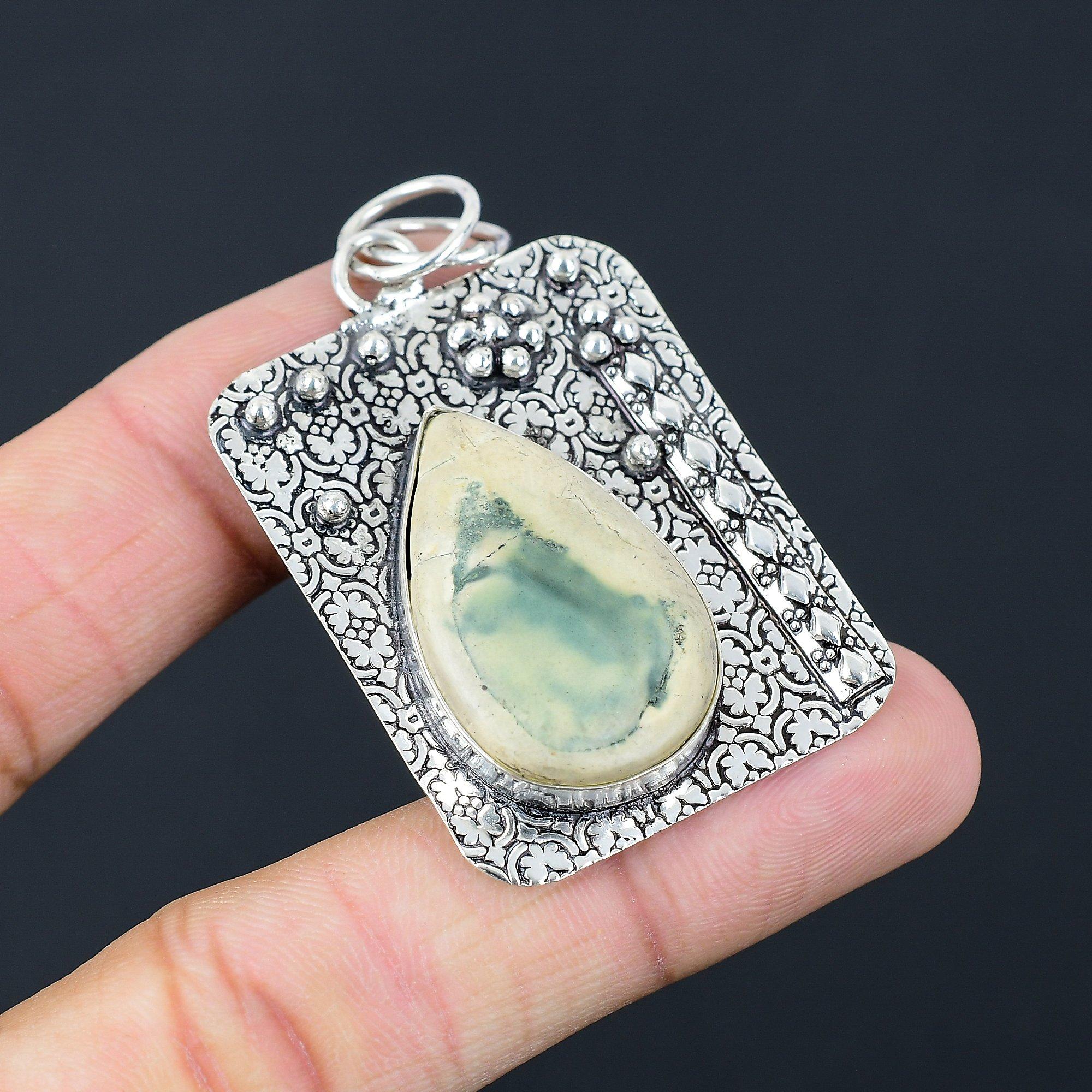 Sisters Day Deal Natural Imperial Jasper Sterling Silver Anniversary New Pendant