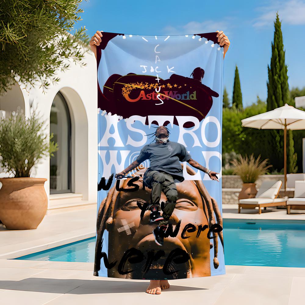 Music T-Travis Towel Extra Large Beach Towel Quick Dry Sand Free Super Absorbent Lightweight hot