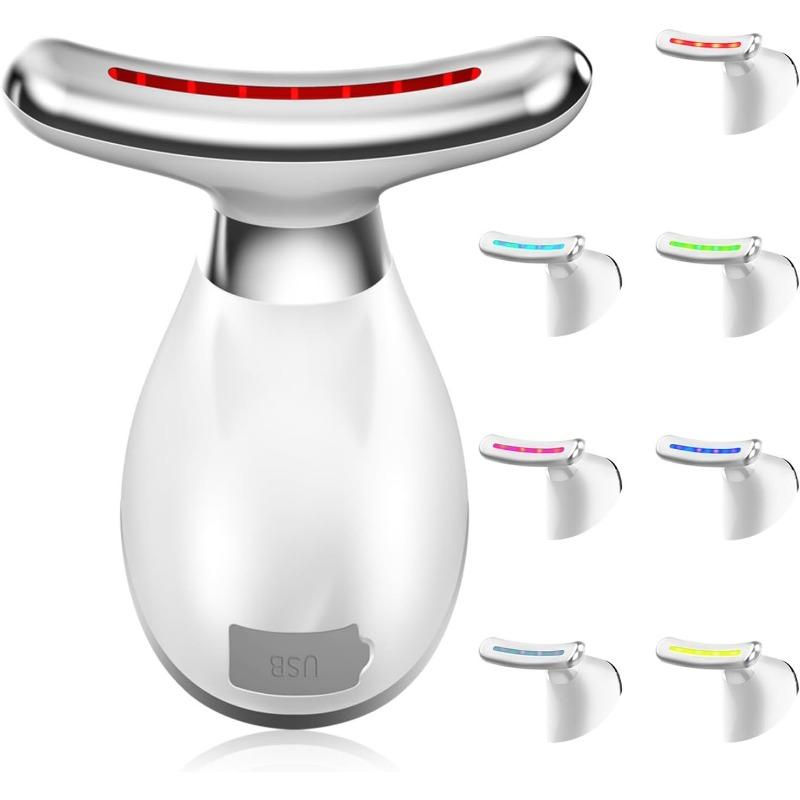 Instrument Zweifach-Mikrostrom-Gesichtseinführer Vibrationsmassagegerät Halsmuster-Instrument Hautverjüngung Hals-Schönheitsinstrument