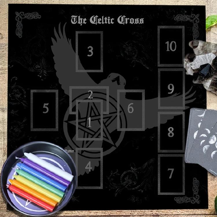 Reading Card Astrologys Tablecloth Altars Cloth Square Divinations Cards Table Cloth Witchcrafts Deck Cloth Enduring