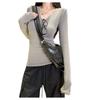 Design Sense V-neck German Velvet Long-sleeved T-shirt Women's New Autumn Inner Basic Bottoming Shirt Top