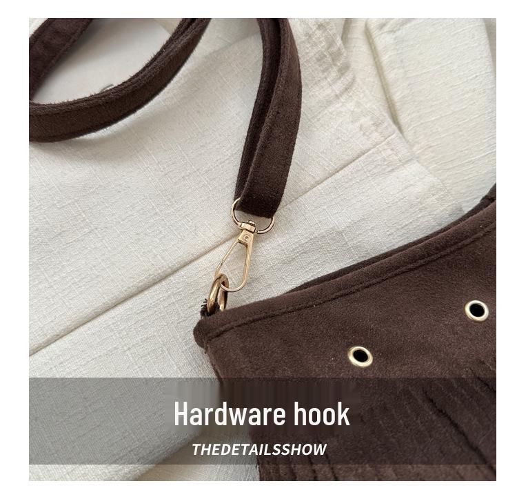 Retro Ethnic Tassel Tote Bag - Large Capacity & Versatile Crossbody for Autumn 2025