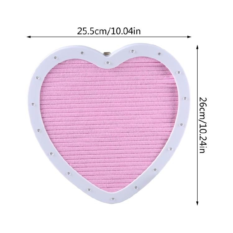 LED Lighted Heart Shaped Message Board with Stand Birthday Housewarmings Gift