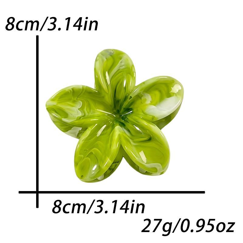 1/6pcs Rendering Frangipani Hair Clip for Woman Elegant Shark Clip Girls Ponytail Clip Hair Clamp Hair Accessories