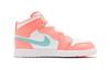 Jordan Air Jordan 1 Mid Top Kids Lifestyle Shoes White Orange Children Aged 3 7 Years Old AT4612-814