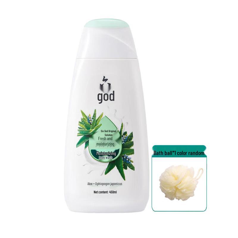 Liushen Refreshing & Moisturizing Shower Gel with Bath Ball