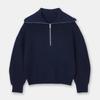 Damen Rollkragen Locker Revers Gestreifte Strickware Damen Pullover Halber Reißverschluss Lässig Mode Damen Pullover