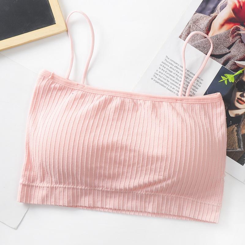 

Summer one-word circumference sexy back suspender underwear girl student no steel ring inside wear outside cover chest tube top One size fits all【suitable for 40-65kg】 рожевий