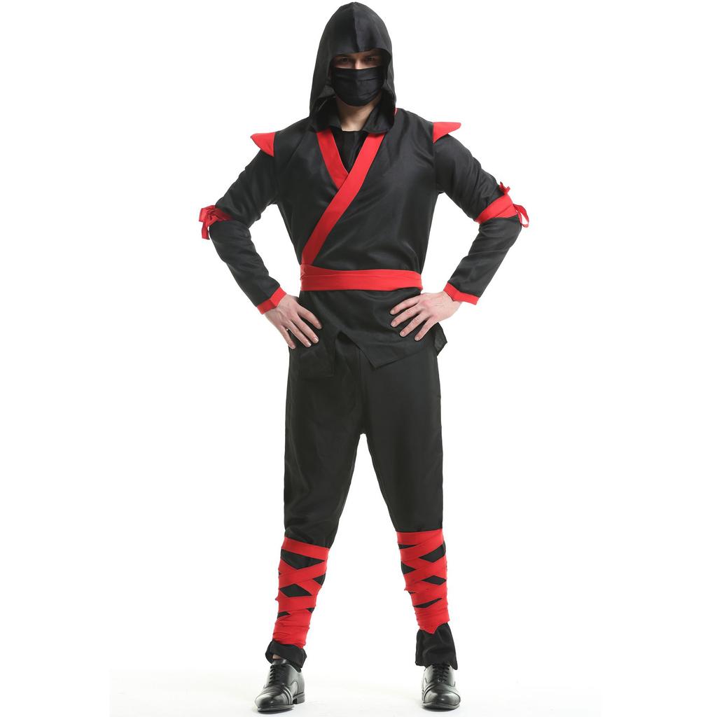 Halloween men's samurai costume Ninja costue fighter stealth naruto warrior uniform