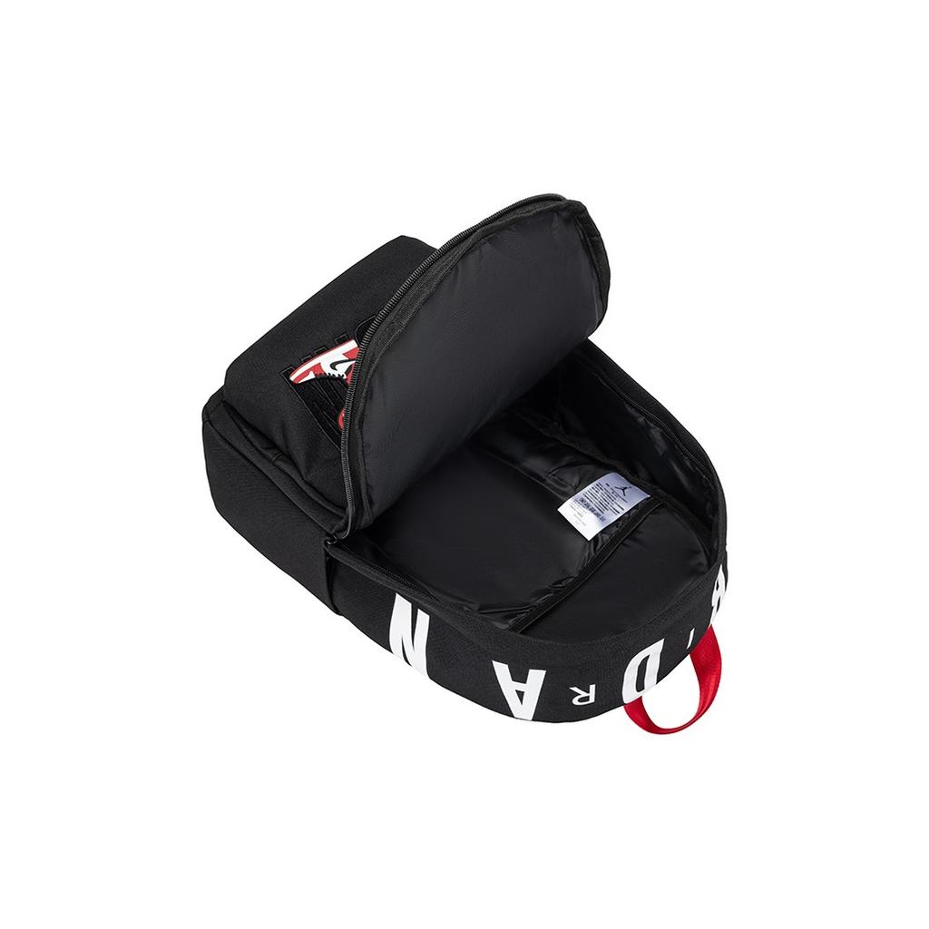 Jordan Velcro Badge Casual Fashion Polyester Medium Backpack Unisex backpack Black JD2533232PS-001