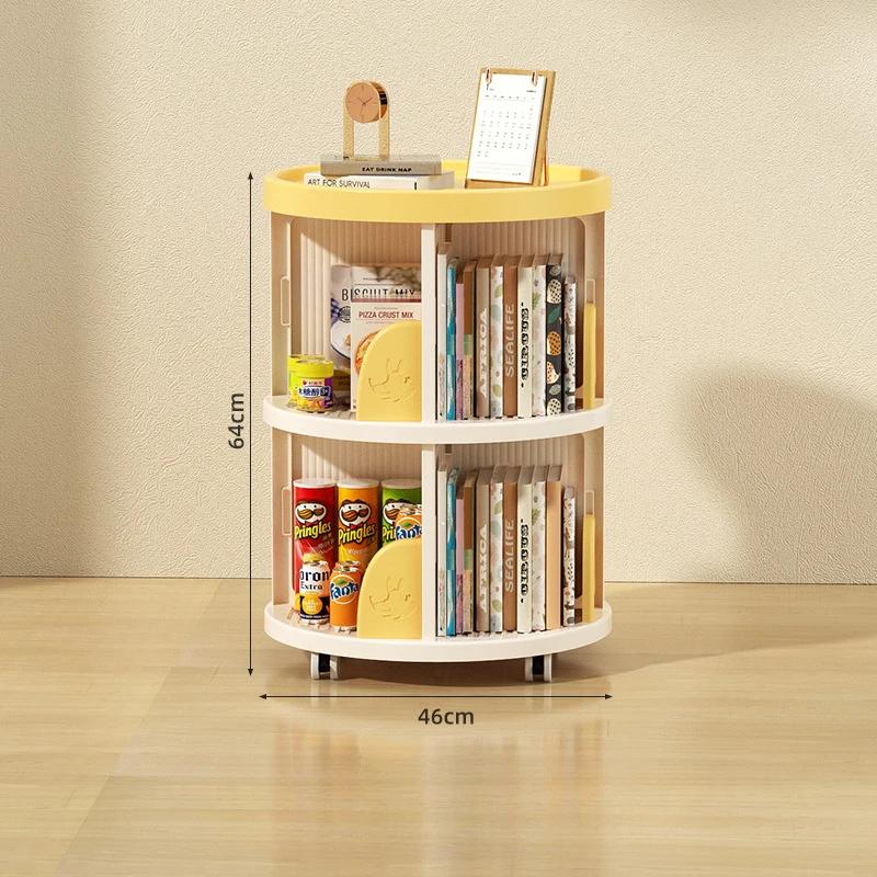 Obrotowa o 360 stopni Biblioteczka Półka podłogowa Przechowywanie książek Uczeń Dzieci Książka obrazkowa Miejsce do czytania Przechowywanie Mobilna Domowa