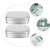 2Pcs Aluminum Soap Boxes Metal Containers Portable Soap Dishes Travel Case Sets Bathroom Products Household Merchandises Storage