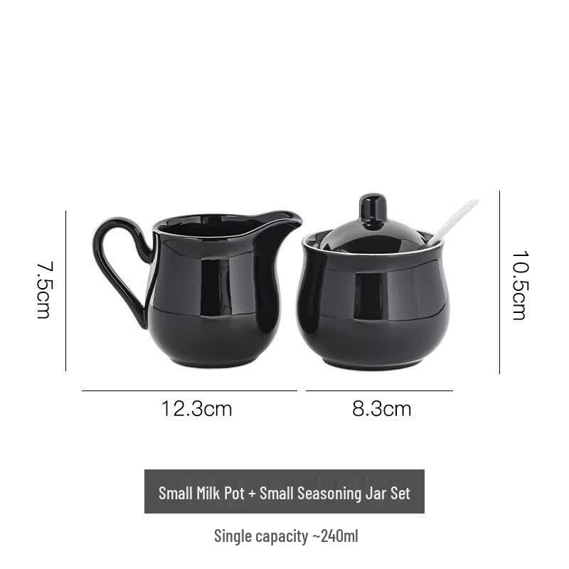 ZISIZ Ceramic Milk Pitcher & Sugar Bowl Set