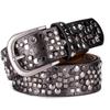 Luxury Pin Buckle Women's Belt Silver Studs Vintage Rivets Leather Belt Fashion Accessory Heavy Metal Belt Lady's Waistband