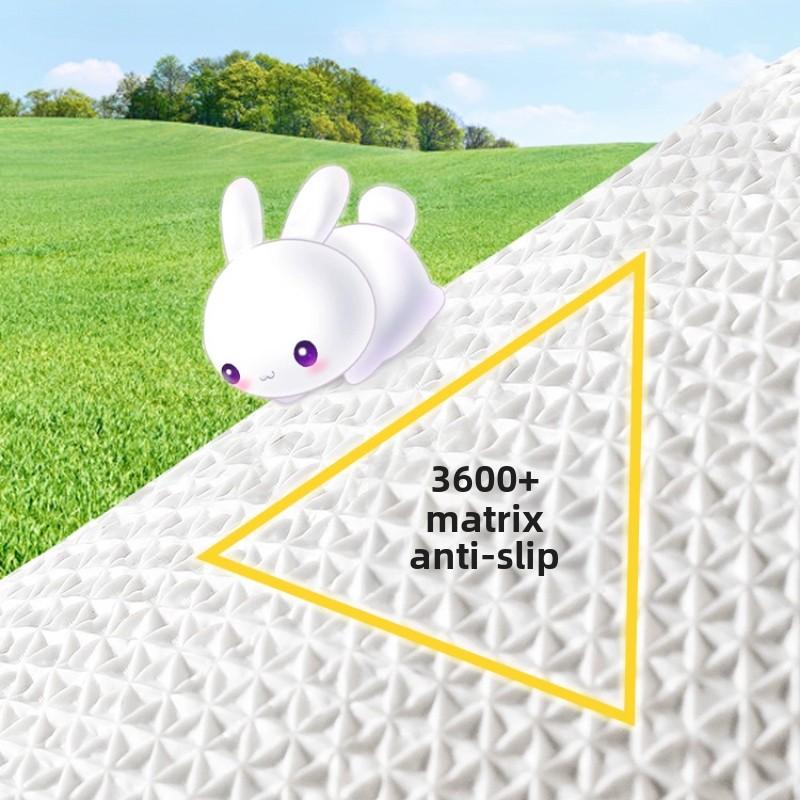 Cute Rabbit Series Super Soft Bath Mat - Thickened Flocked Machine-Washable Bathroom Rug, Non-Slip Decorative Doormat for Home