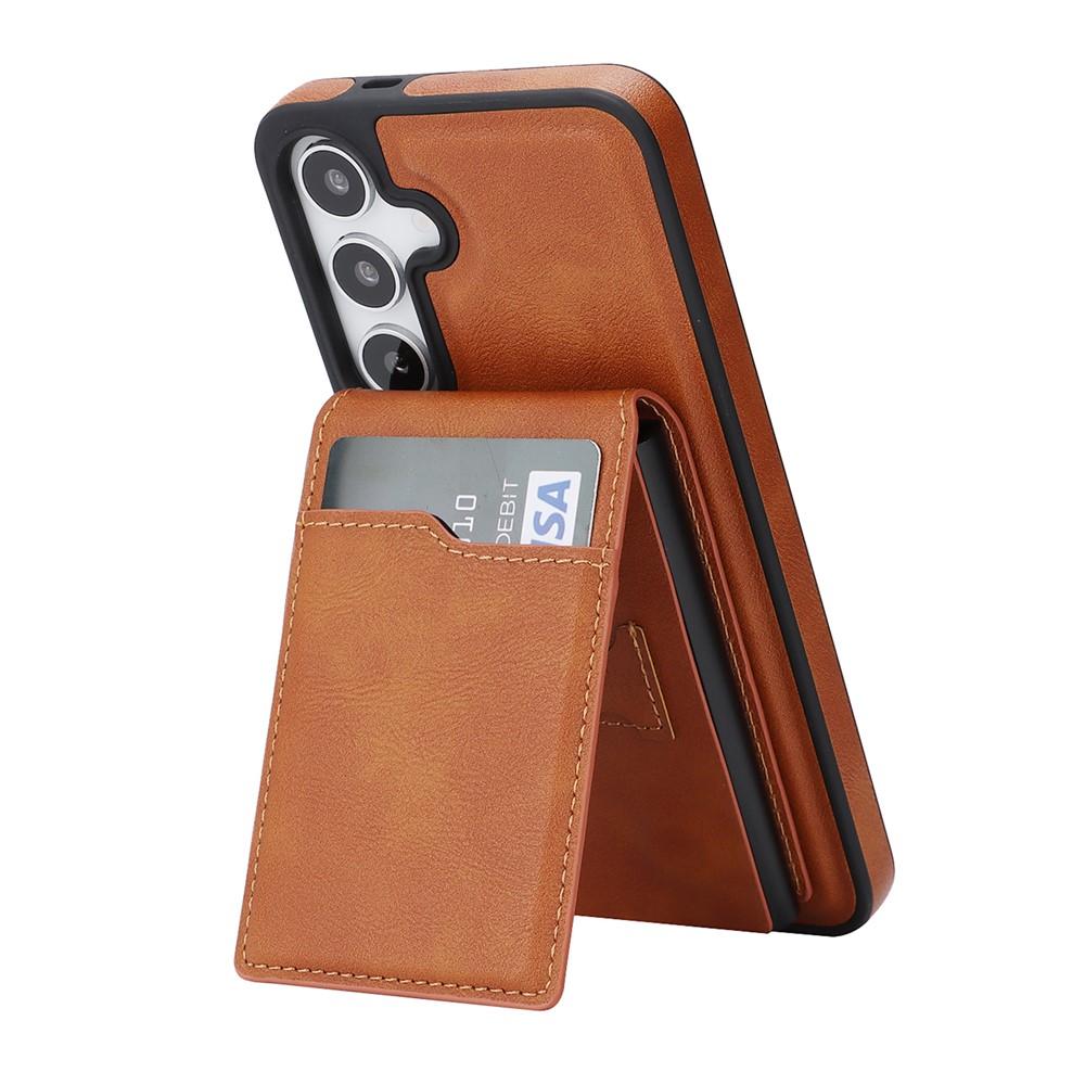 Case for Galaxy S26+ - Leather/PU, Brown, With Stand