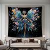 Flaming Skull Rider on Motorcycle and Horse Wall Mural 2D HD Print Action Scene Fantasy Art Dark Theme Home Bedroom Tapestry