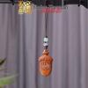Peach Wood Carved Sword Axe Pendant Keychain