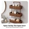 Vertical Storage Organizer Multi-Purpose Three-Tier Wall-Mounted Basket
