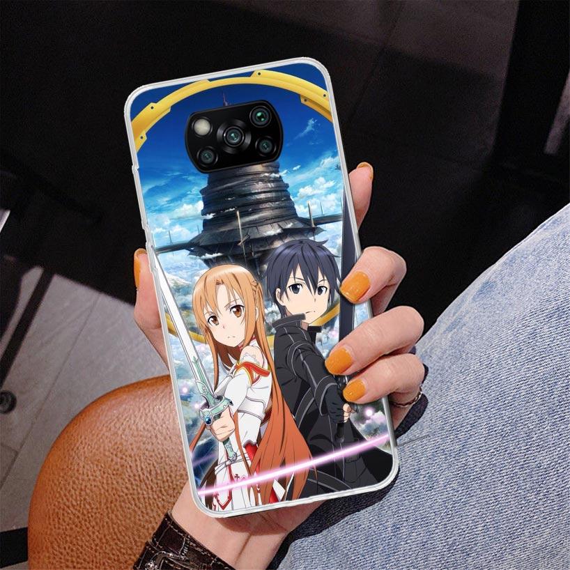 Sword Art Online Anime Phone Case For Xiaomi Poco X7 X6 X5 Pro F7 Ultra Redmi 15C 15 13C 13 12C 12 10 10A 10C 9 9A 9C 9T Cover P