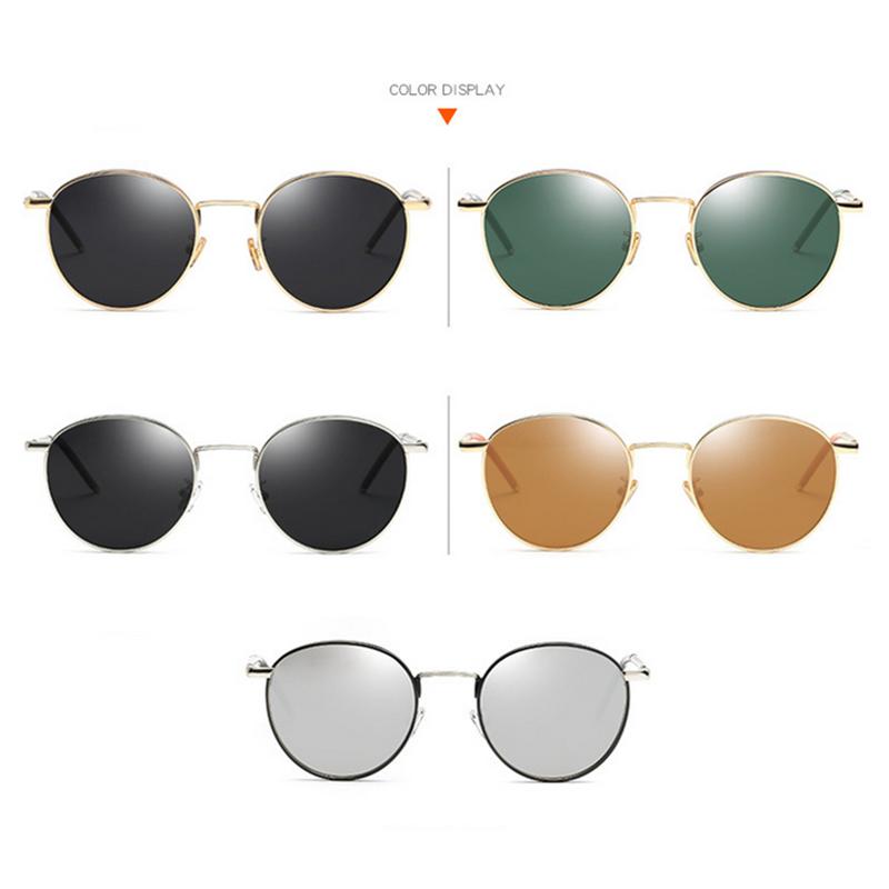 Metal Round Sun Glasses Women Polycarbonate Lens Driving Nearsighted Sunglasses Prescription 0 -0.5 -0.75 -1.0 To -5.0