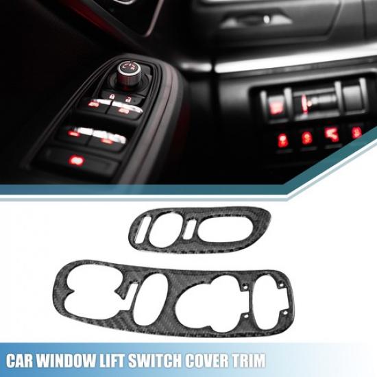 Set of 2 Auto Window Lift Switch Cover for Chevy Corvette C5 1998-2004 Black