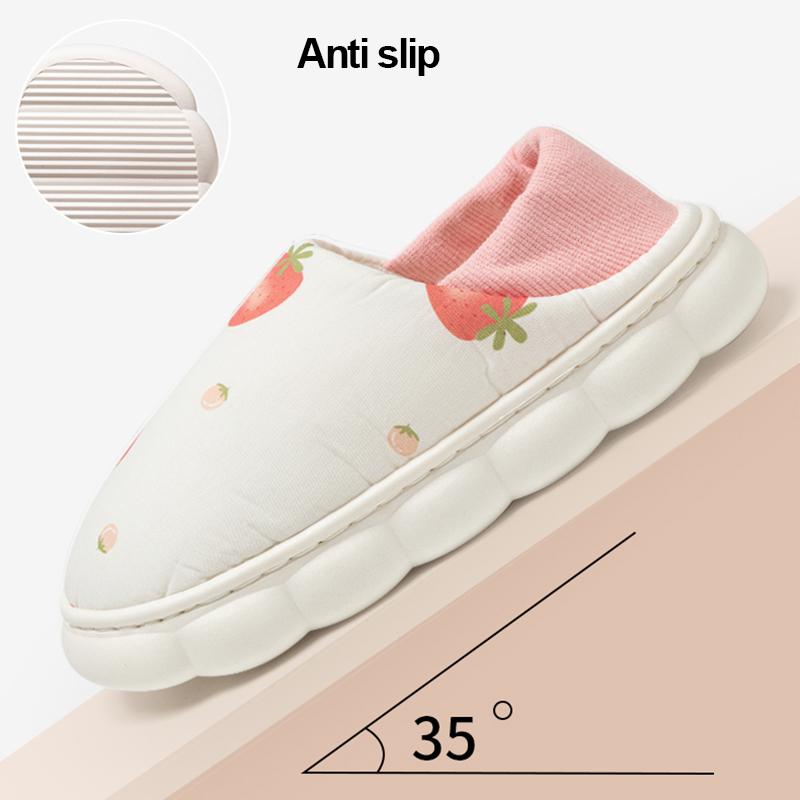 Fashion Cartoon Panda Print Home Slippers for Women Indoor Soft Sole Non Slip Pregnant Cotton Shoes Woman Lightweight Comfort Slippers