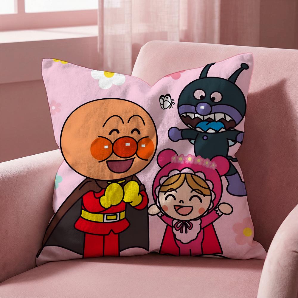 

Cartoon A-Anpanman Cute Cushion Cover Multi-Scene Pillow Cover for Home & Car - Reversible, Soft & Durable for Daily Use 30cmx30cm