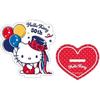 Sanrio Hello Kitty Acrylic Stand with Clip - SR-5542444KT - Holds Memos & Photos - Convenient Clip on Back - Approx. 7.5x0.3x6.8cm - Acrylic - Made
