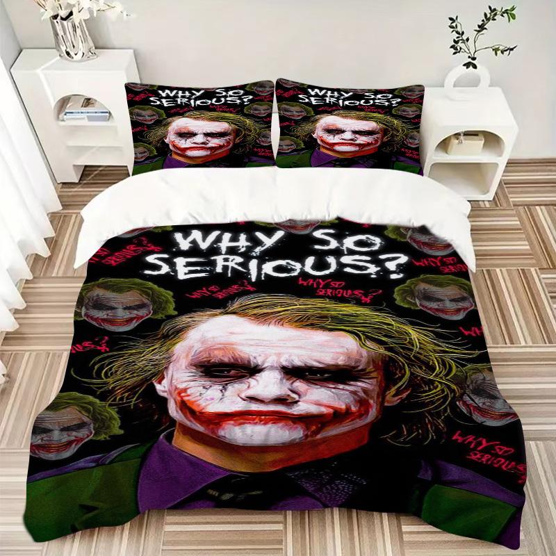 Joker'S Expression Print 3Pcs Bedding Setduvet Cover With 2 Bedropillowcase Home Birthday Gift